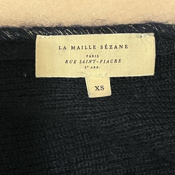 XS Sezane blue Tamara Pull/sweater NWOT. Kid mohair, Alpaca - Picture 9 of 10